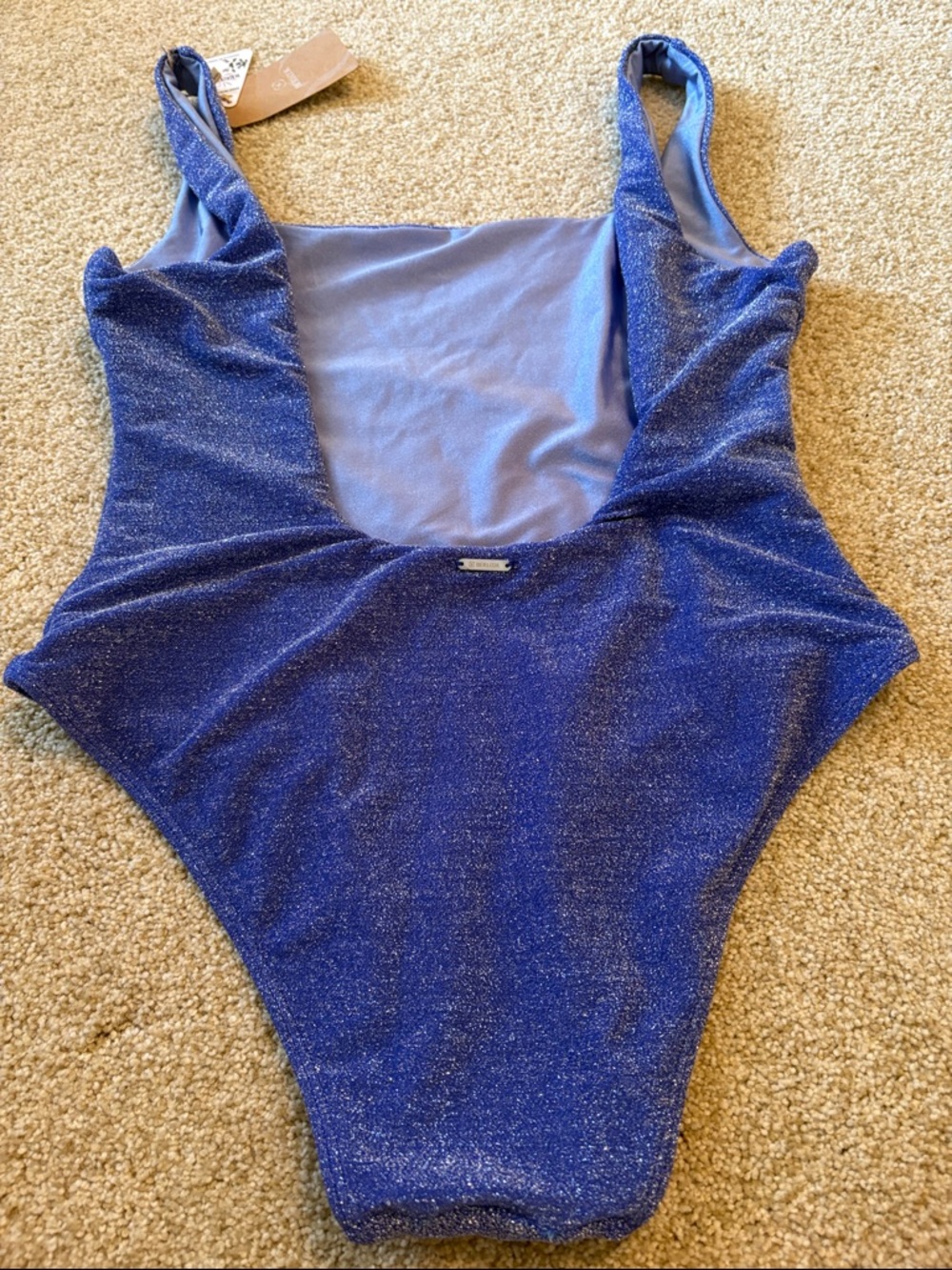 Sparkling Royal Blue One-Piece Swimsuit - Picture 4 of 8